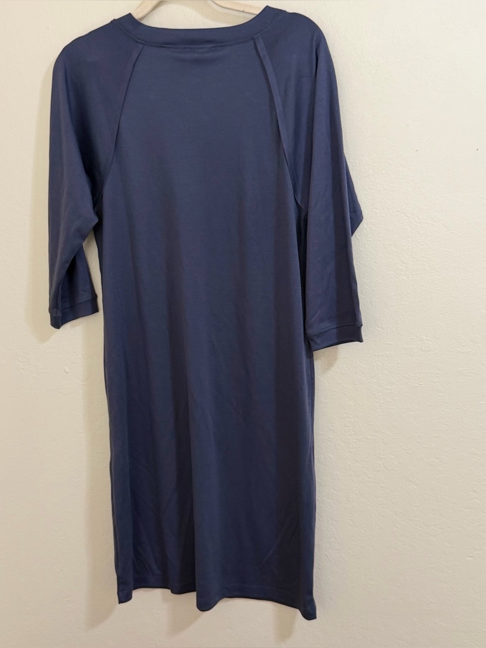 Hanro Pure Essence V-Neck Midi Nightgown‎ Dress Navy Blue XS  Loungewear - Picture 9 of 11